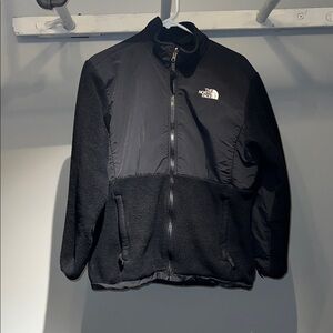 The North Face Black Fleece Jacket with Nylon Panels